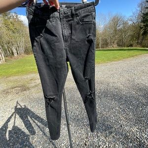 Black Skinny Ripped Jeans